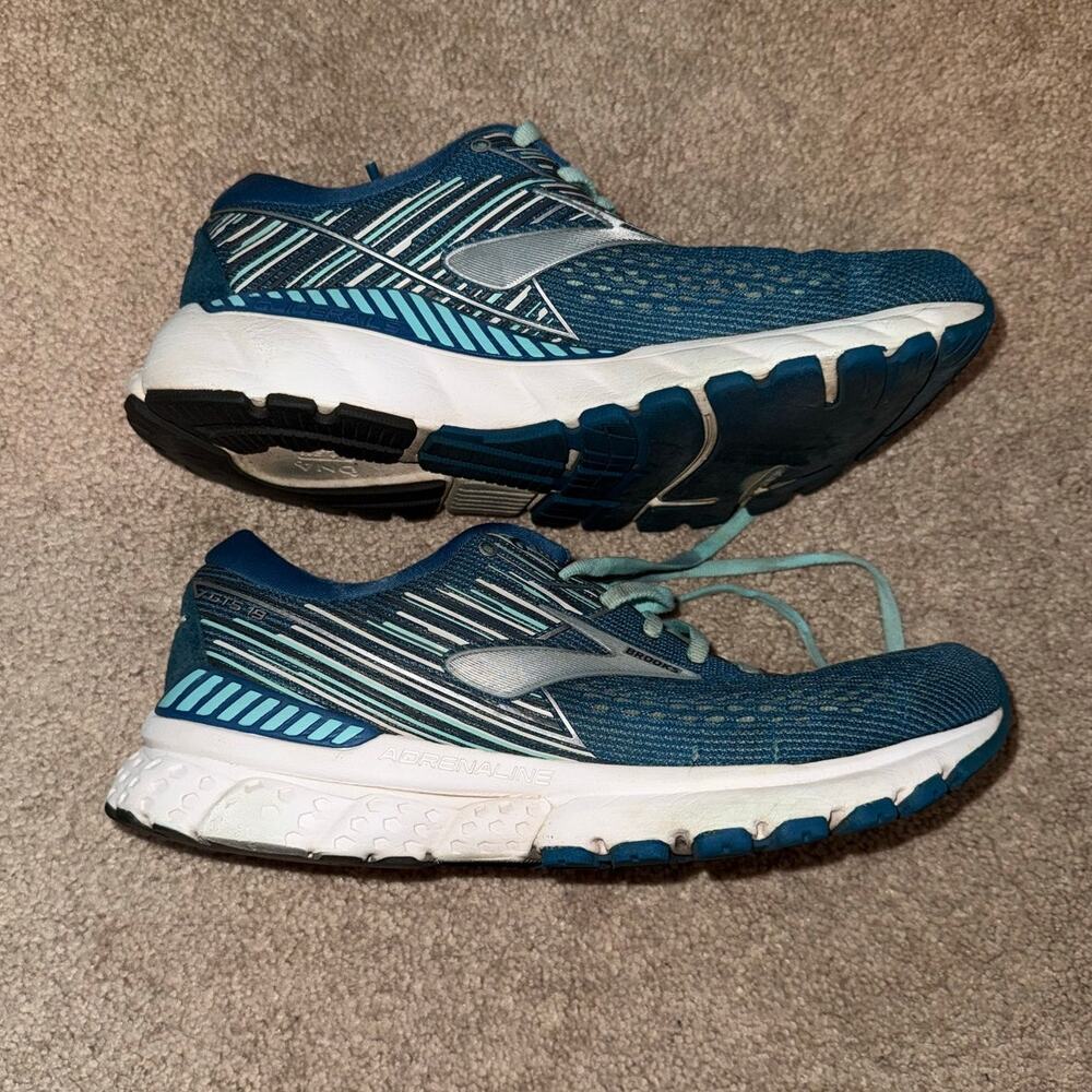 Brooks Women's Adrenaline GTS 19 Running Sneaker Blue/Aqua size 9 - Picture 5 of 9